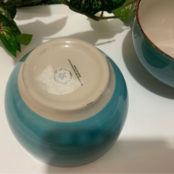 Set Of 2 Royal Norfolk Turquoise Blue Swirl Soup Cereal Bowl 5" G3 - Picture 5 of 6